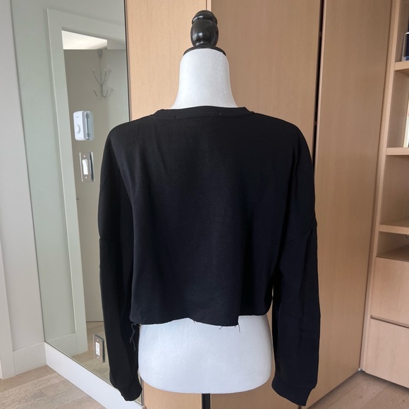 Playboy X Missguided | Playboy Logo Print Cropped Sweatshirt | Size 4 | Black - Picture 6 of 6